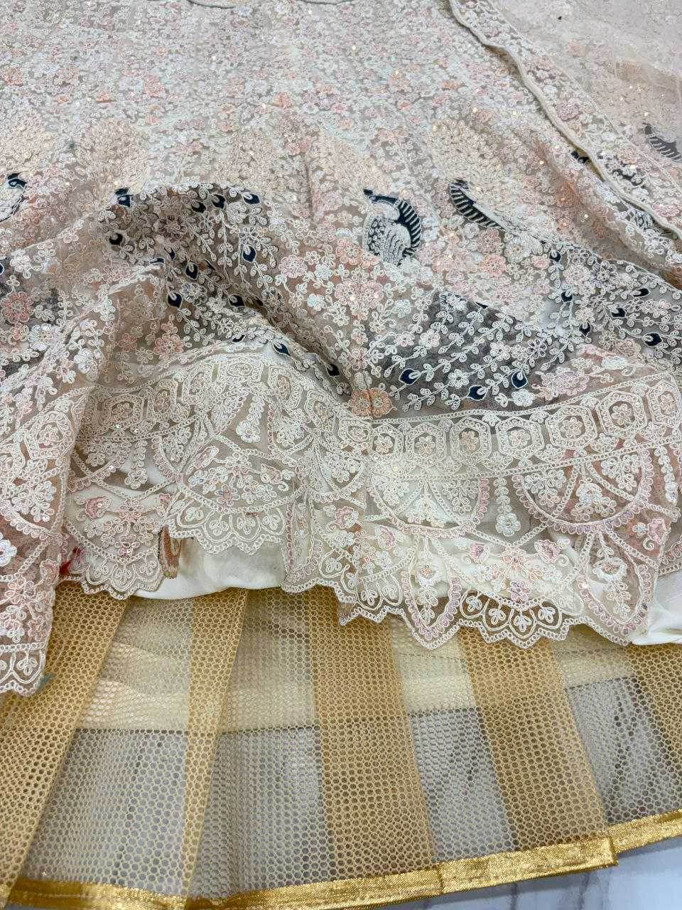Butterfly Net Designer Wedding Lehenga - MYLUXURY LANE ENTERPRISE
